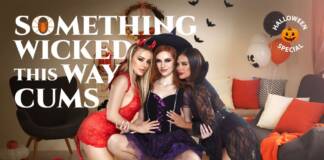 BaDoinkVR - Something Wicked this Way Cums - Anna Claire Clouds & Maya Kendrick & Violet Starr VR Porn