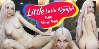 VRLatina - Little Latin Nypmh - Flower Petite VR Porn